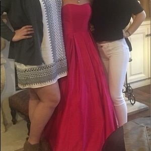 Hot pink prom dress